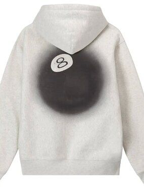 Stüssy 8 Ball Fade Hoodie Ash Heather FW22 Men’s M